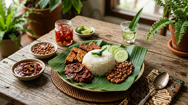 5-Minute Vegan Nasi Lemak with Vegecore Sambal